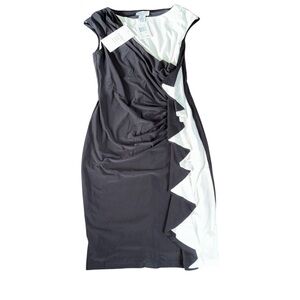 NWT Carmen Marc Valvo Black & White Dress Size XS
